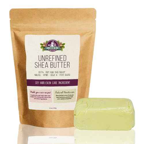 Unrefined Shea Butter Raw Organic | 16 oz / 453 g | Body Butter for Dry Skin, Stretch Marks | Natural Moisturizing Formula | for Women and Men