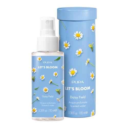 Pupa Milano Let's Bloom Scented Water, Daisy Field, 3.38 oz - Body Mist - Body Spray for Women - Long-Lasting Perfume - Floral Fragrance - Skin Care