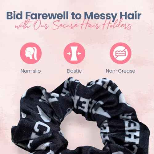 Infinity Collection - Cheer Scrunchie Set - Cheer Girl Hair Accessories, Elastics for Cheerleaders & Teams, Giftable Premium Quality - 2 Pcs