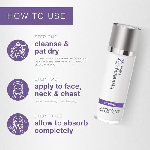 eraclea Hydrating Day Lotion +PB, Anti-Aging Probiotic Moisturizer with Hyaluronic Acid, Argireline, Peptides, Aloe & Jojoba Oil, Nourishing Face Cream for All Skin Types (1 fl oz)