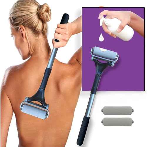 Lotion Applicator for Back - Sunblock and Sunscreen Application Roller - Apply Moisturizer, Cream, Ointment, Oil, Self Tanner - Daily Living Aids - Reacher - Back Scratcher Upgrade ? Washable