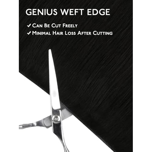 WENNALIFE Genius Weft Tape in Hair Extensions Human Hair 20 Inch 60g Jet Black Tape Ins Luxury Remy Hair Extensions De Cabello Humano Straight Invisible Fuller Volume Reusable 31" Wide Weft