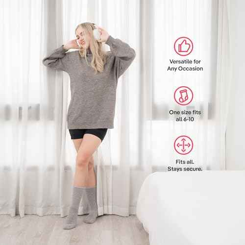 CoolMate GLOBAL Fuzzy Socks for Women Gift Box, Cozy, Soft, Comfy & Cloud-Like Socks, Plush, Durable for Spa, Home
