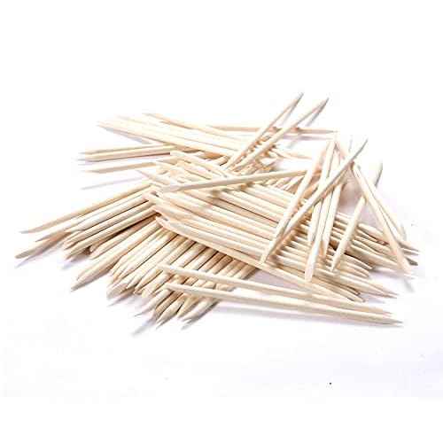 100Pcs Orange Wood Sticks for Nails, HOOMBOOM Double Sided Cuticle Pusher Remover Nail Art Manicure Pedicure Tool for Manicure Pedicure