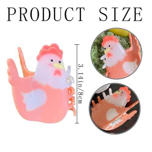 Chicken Claw Hair Clip, Korean Super Cute Animal Hair Clip Acetate Acid Anti-Slip Design Cartoon Barrettes 2024 New Interesting Big Hairpin for Women Girs Hair Accessories £¨1 PCS-Chicken£©