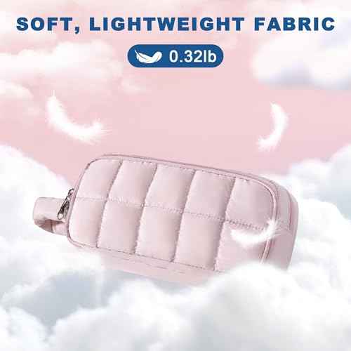 LUXJA Puffy Nail Polish Organizer Case Holds 12-18 Bottles (15ml/0.5 fl.oz), Lightweight Nail Polish Storage with Pockets for Manicure Kit (Bag Only), Pink