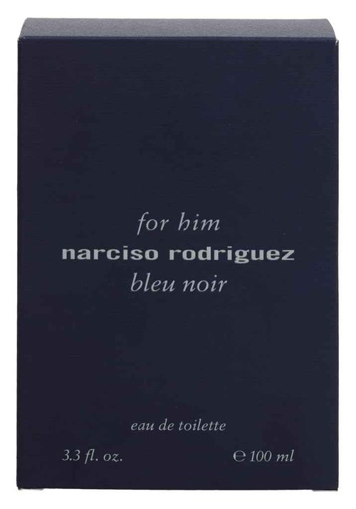 Narciso Rodriguez Him Bleu Noir Eau de Toilette Spray for Men, 3.3 Ounce