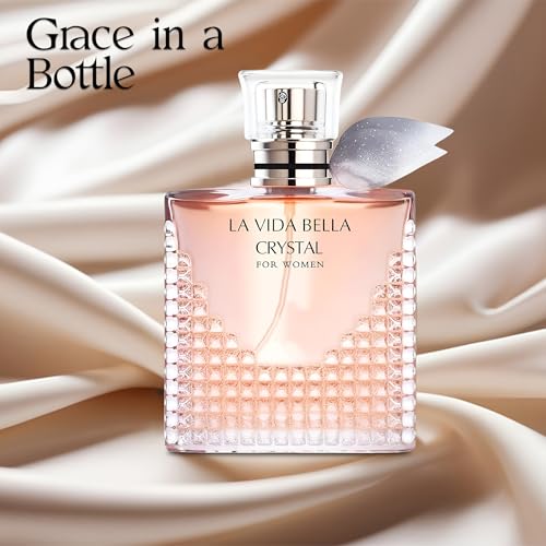 4PCS Perfume Set for Women - Floral Fragrance Gift Set with Vanilla,Sweet Fruity Eau De Parfume| 3.4 Fl Oz Each(La Vida Bella,La Vida Bella Crystal,La Vida Bella Ext,Valentine Milano)