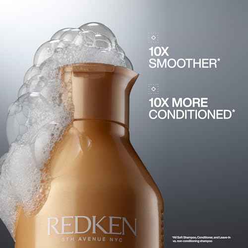 Redken All Soft Shampoo - Moisturizes & Hydrates Dry, Brittle Hair, Gently Cleanses and Softens, With Argan Oil, Safe For Color-Treated Hair