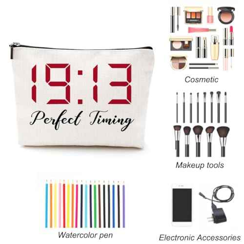 LONGXIN Greek Sorority Gift Paraphernalia Gifts for Women Make up Bag Delta Cosmetic Bag Sorority Gift Makeup Zipper Pouch Bag