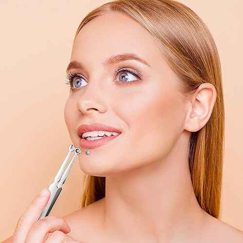 DJCIW Multi-Purpose Piercing Clamp Tool,Piercing Removal Tool-Perfect to Change and Remove Cartilage,Lip and Nose Jewelry Remove Ball Back Earrings
