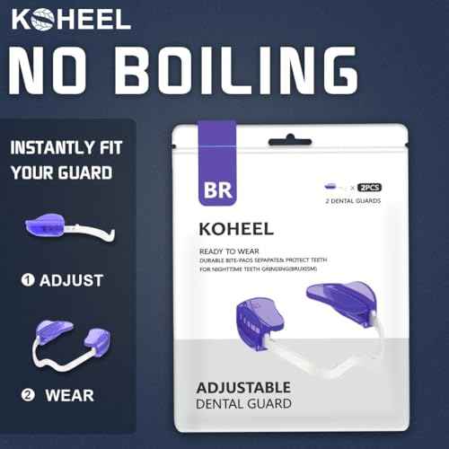 KOHEEL Adjustable Mouth Guard for Teeth Grinding and Clenching, No Boiling Night Guard, Stop Bruxism Dental Guard (2 Count)