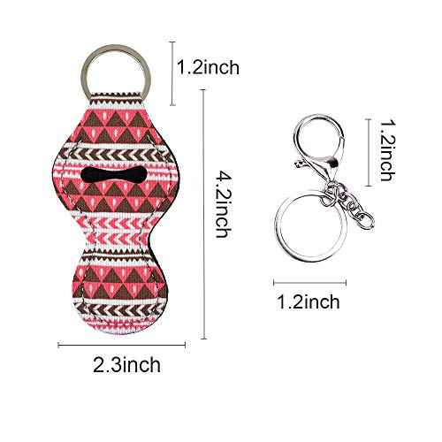 Thinvik 10 Pieces Chapstick Holder Keychain with 2 Metal Key Ring£¬Neoprene Travel Bulk Holder for Lipstick,Chapstick,Lip Balm