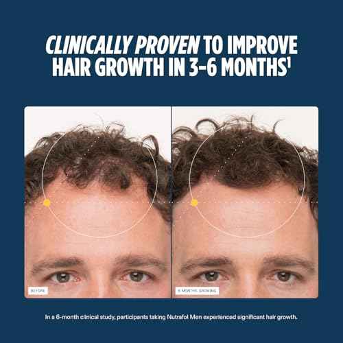 Nutrafol Men's Hair Growth Supplements, Clinically Tested for Visibly Thicker Hair and Scalp Coverage, Dermatologist Recommended - 1 Month Supply