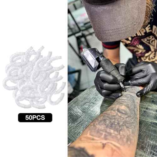 50 Pcs Disposable Tattoo Arm Rest Covers,Tattoo Table Covers Salon Tray Covers Elastic Tattoo Tray Cover Plastic Machine Cover Tattoo Equipment for Most Tattoo Machine Trays