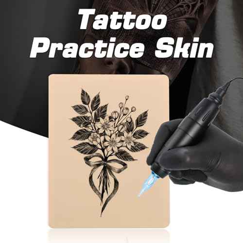 20 Sheets Tattoo Fake Practice Skins - Double Sides 86 Blank Fake Skin for Tattoo Artists