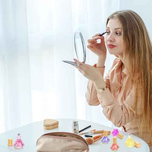 36 Pack Essential Oil Roller Bottles, 8ml/0.27oz Empty Roll On Bottle, Glass Polygonal Roller Ball Applicator, Perfume Vials with Stainless Steel Roller Ball for Travel, 4 Dropper, 2 Funnel