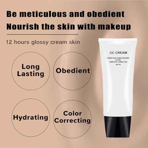 CC Cream Skin Tone Adjusting for Mature Skin, Complete Correction Super Active, Light, Moisturizer, SPF 50, 1.0 fl oz (Natural, 30ml)