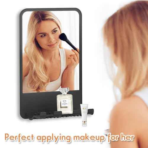 Shower Mirror Fogless for Shaving, Adjustable Shaving Mirror,Anti Fog Mirror with Razor Holder for Shower,Bathroom Mirror & Accessories