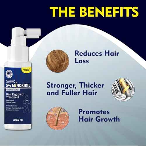 Minoxidil for Men 5% Minoxidil for Women Hair Growth, Hair Regrowth for Men Minoxidil 5 Percent for Thin Hair, Hair Loss Treatment to Regrow Fuller Thicker Hair, 2 Month Supply(2 bottle 2 oz)