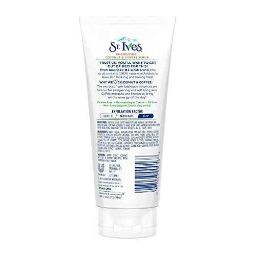 St. Ives Rise & Energize Coconut & Coffee Scrub, 6 oz (Pack of 2)