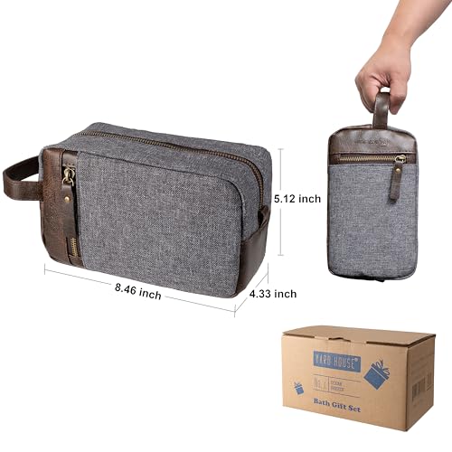 All Natural Bath and Body Spa Gift Basket Set for Men - Ocean Breeze - Luxury Men's Skin Care Kit For Him in Toiletry Bag for Relaxation, Revitalization, Exfoliating, Cleansing