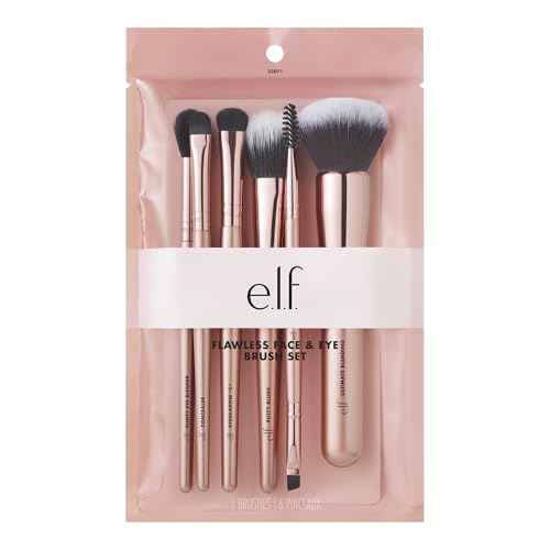 e.l.f. Flawless Face Kit, 6-Piece Brush Collection, Brushes For Face, Eyes & Brows, Vegan & Cruelty-Free