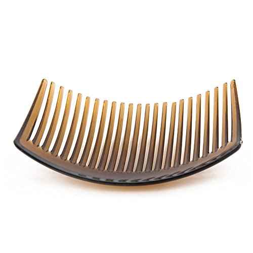Yeshan 3.2" Plastic Hair Side Comb With Teeth Comb HairPin Clip for women,Brown (12pcs)