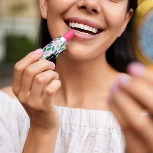 3PCS Lip Balm Holder Keychain Print Chapstick Holder Key chain Lipstick Holder Lip Gloss Sleeve -Tight Elastic Holder Sleeve for Fat and Slim Lip Balms