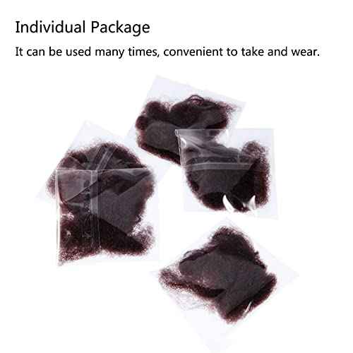 Zonon Bun Hair Nets 50Pcs, Invisible Elastic Edge Mesh, Individual Package, Brown & U Shaped Pins 40Pcs for Ballet Bun, Sleeping, Women and Wig