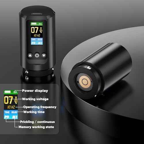 Wireless Tattoo Gun Machine Kit - Professional Rotary Tattoo Pen Set, Complete Beginners Tattoo Supplies with 2Pcs 1,600mAh Batteries, 40Pcs Cartridge Needles for Starter, Artists