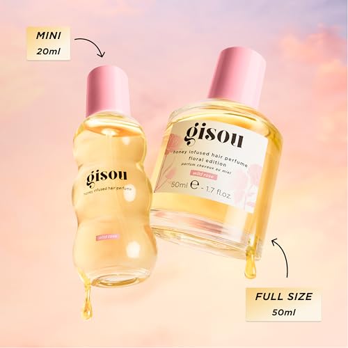 Gisou Honey Infused Hair Perfume Mini ? Long-Lasting Hair Fragrance with Mirsalehi Honey & Argan Oil, Wild Rose, 0.5 Fl Oz