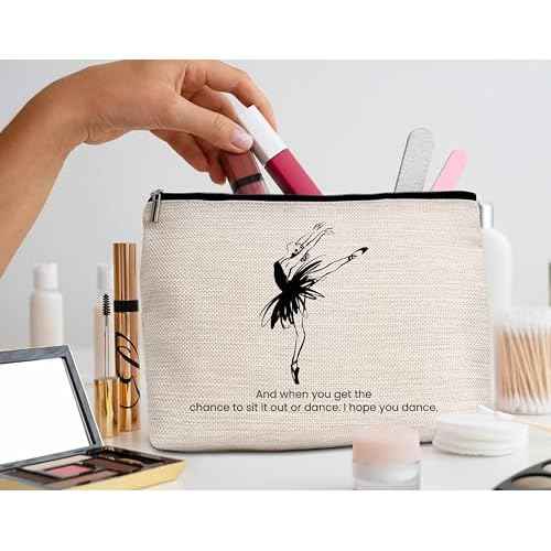 Ballet Dancer Makeup Bag, Ballerina Cosmetic Bags, Dancer Makeup Zipper Pouch Bag, Dance Lover Inspired Gift, Appreciation Dancer Gifts For Women Girls, 06