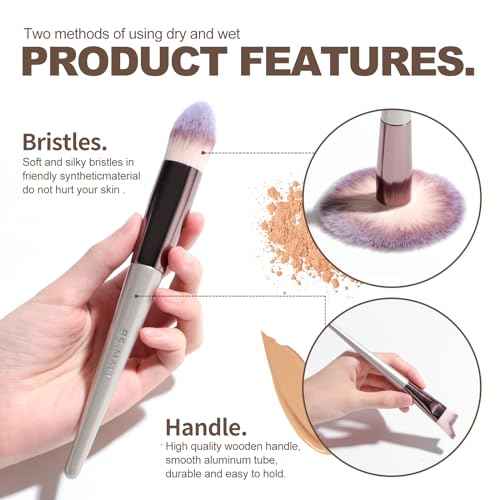 BS-MALL Makeup Brush Set 18 Pcs Premium Synthetic Foundation Powder Concealers Eye shadows Blush Makeup Brushes with black case