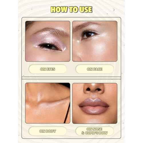 SHEGLAM Lunar Glow Highlighter Face Highlighter Multichrome Glitter Shimmer Highlighter Makeup Eye Face Body Highlighter Illuminator, Silky Creamy Eyeshadow-Vanilla Frost
