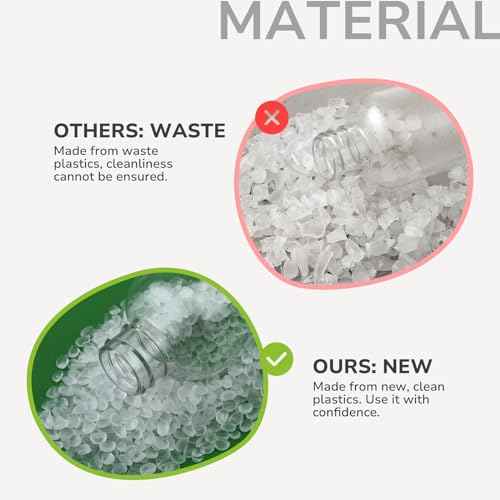 LISAPACK 3.4 oz Travel Bottles for Toiletries, Plastic Travel Size Containers for Shampoo Conditioner TSA Approved, Empty Small Squeeze for Lotion, Leak Proof Mini Liquid Tube for Refillable Clear