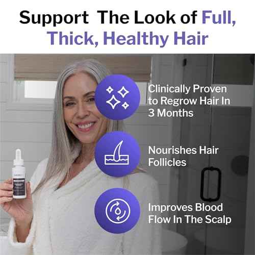 Shapiro MD Hair Growth Experts Minoxidil 2% Topical Solution for Women, Serum Promotes Hair Regrowth by Reactivating Hair Follicles (1 Month)