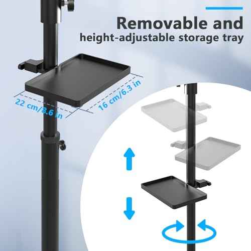 Tattoo Armrest Stand With Tray - ZHOOGE Tattoo Arm Leg Rest Stand Adjustable Height Soft Pad for Tattoo Studio Tattoo Supply