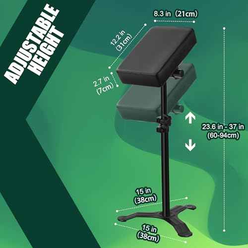 Adjustable Tattoo Arm Rest Support Stand, Black Padded Armrest with Heavy Duty Base