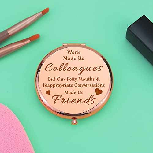Coworker Gifts for Women Friend Gifts Compact Makeup Mirror for Coworkers Friends Boss Coworker Leaving Gifts Going Away Gifts Farewell Gifts Folding Makeup Mirror Birthday Graduation Gifts