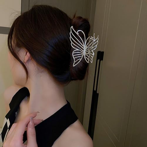 Metal Butterfly Hair Accessories - Non-slip Strong Hold Hair Claws, Fashion Clips for Women and Girls