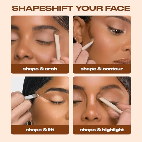 Urban Decay Naked Shaped Eyeshadow Palette - Multi-Use Neutral Eye & Face Palette, 14 Crease & Transfer-Resistant Shades, Up to 16HR Wear, Sculpting Creams, Defining Powders, Shimmer Highlighters