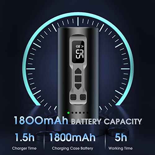 INKin Wireless Tattoo Machine, Professional Tattoo Pen, Hover Coreless Tattoo Gun with 1800mAh Battery Power LED Display Cartridge Battery Pen Great for Dot, Lining, Shading Work