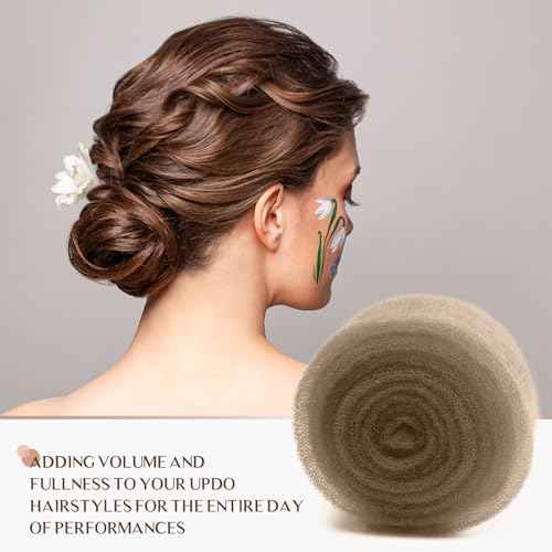 Hair Sponge for Updos,Volume Bumps Insert,Tan Brown Hair Filler&Padding for Updo