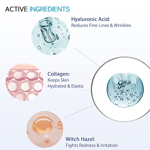 Hydrating Sheet Mask Starter Kit Variety Pack for Skin Care, Dry, Ance, Sensitive Skin, Korean Vegan Facial Sheet Mask for Men & Women, Collagen, Cica, Ceramide, Hyaluron, Retinol 5EA