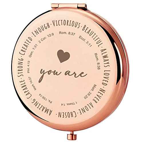 Inspirational Gifts from Women, Christian Gifts for Women Religious, Spiritual Gift Compact Mirror, Appreciation Birthday Gift for Sister Friends Thanksgiving Idea
