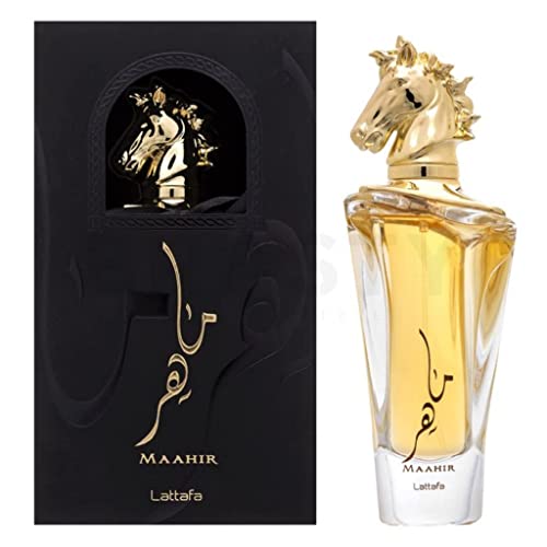 Lattafa for Unisex 3 Piece Eau de Parfum Gift Set (Maahir + Fakhar for Men + Oud Mood Elixir) 3.4 Ounce/100 ml each