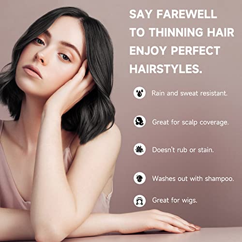 2 Pack Root Touch Up and Gray Coverage Powder for Hair, Beard, Eyebrow, and Thinning Hairline - Dark Brown