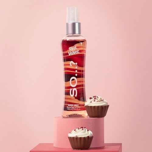 So...? Red Velvet Body Mist for Women - 3.5 oz Body Mist - Pack of 2