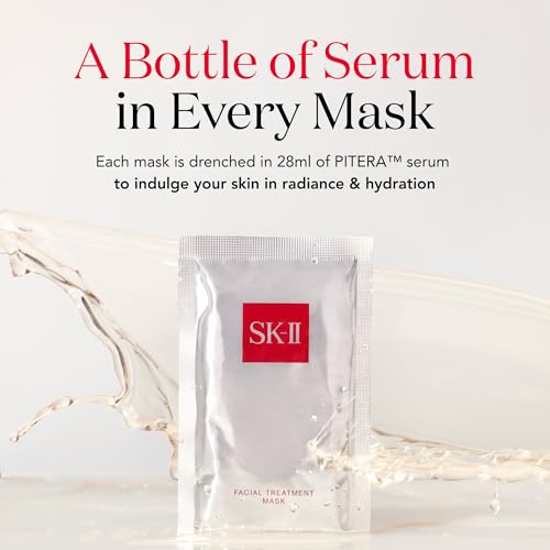 SK-II Facial Masks - Brightening Face Mask Sheets to Help Improve Tone, Texture & Radiance - Anti-Aging Treatment for Replenished Moisture & Visibly Healthier Skin